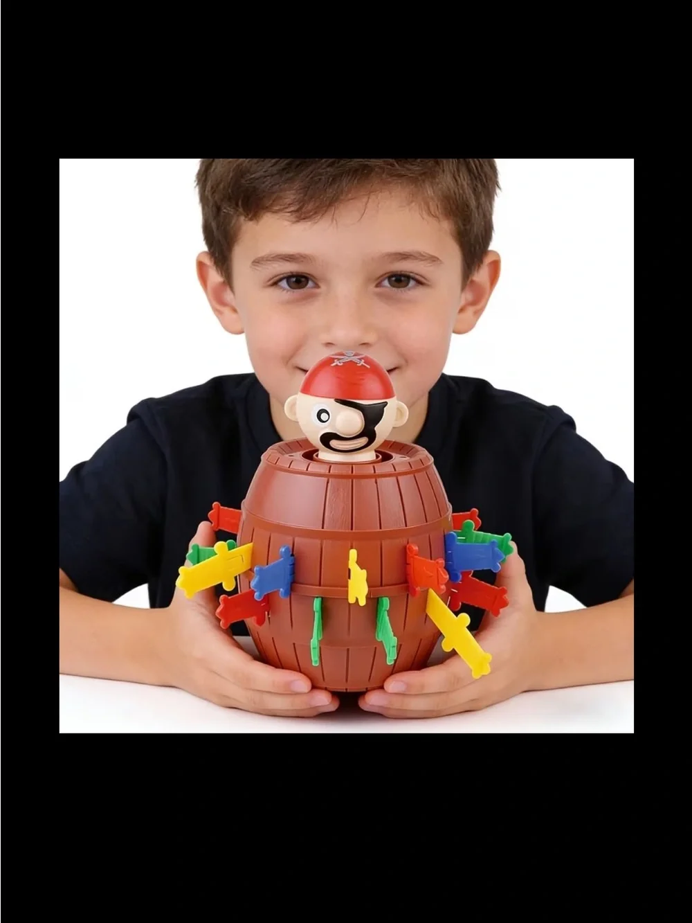 NEW IN BOX Kid’s Toy Pirate Pop-Up Barrel Game - Brown & Multicolor Knives $25